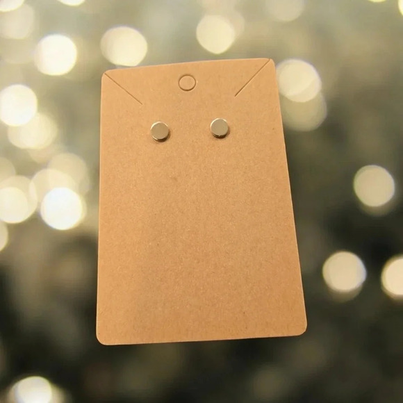 2 LEFT! Gold Plated Circle Stud Earrings - Picture 2 of 2